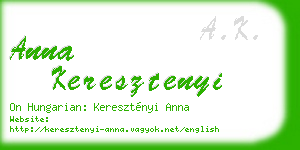 anna keresztenyi business card