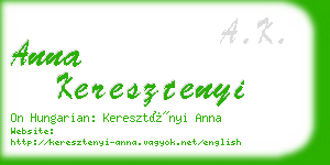 anna keresztenyi business card